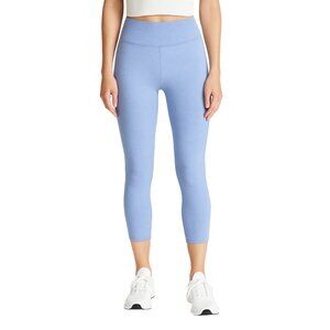 Outdoor Voices Marled Leggings Women's Large Baby Blue Cropped Mid Rise